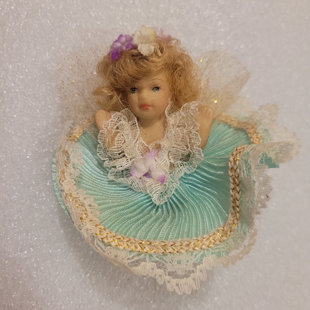 Miniature Vintage Midcentury Fairy Doll Ceramic